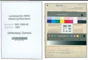 Entnazifizierung Clemens Glettenberg , geb. 04.02.1898 (Musiklehrer)
