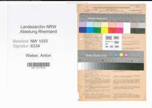 Entnazifizierung Anton Weber , geb. 20.01.1896 ()