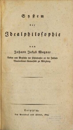 System der Idealphilosophie