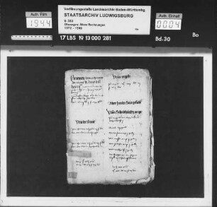 Rechnung des Ammanns Heinrich Mair zu Ellwangen über das Ammannamt