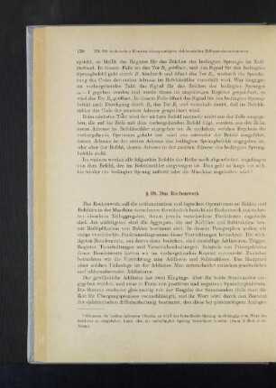 § 20. Das Rechenwerk