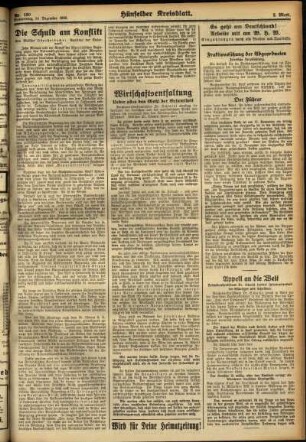 Zweite Ausgabe vom Donnerstag, den 14. Dezember 1933.
