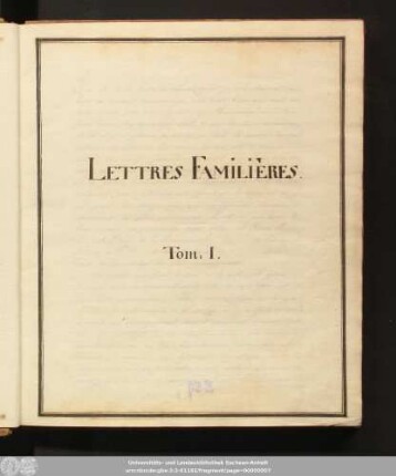 1: Lettres Familières