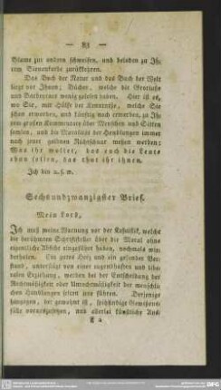 Sechsundzwanzigster Brief