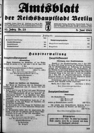 1941,23: Nr. 23, 8. Juni 1941
