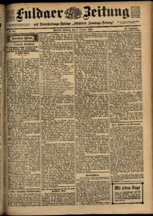 Zweite Ausgabe vom Montag, den 02. Oktober 1899.