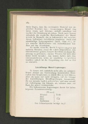 Leichtflüssige Metall-Legierungen.