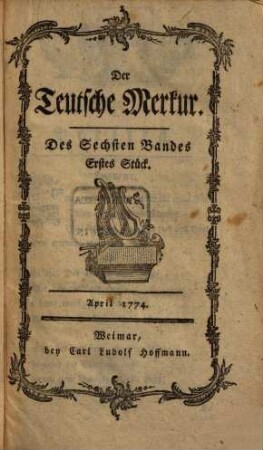 Der teutsche Merkur. 1774,2, 1774, 2 = Bd. 6