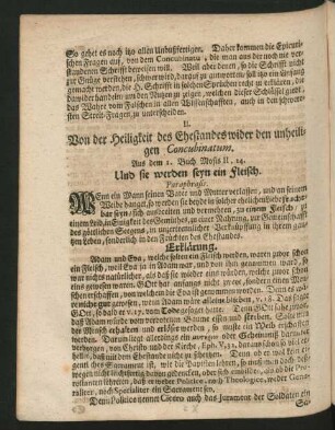 II. Von der Heiligkeit des Ehestandes wider den unheiligen Concubinatum