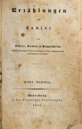 Erzählungen am Kamine, 1