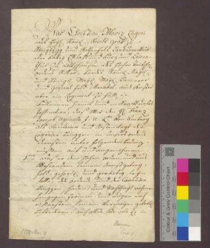 Instruktion für Franz Joseph Agricola als Sekretär und Kastenvogt der Deutsch-Ordens-Kommende Beuggen.