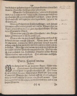 Das 21. - Das letzte Capittel
