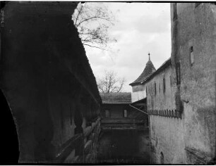 Großcomburg Benediktinerkloster Wehrgang zum Turm
