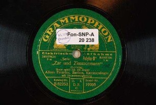 "Zar und Zimmermann" : Sonst spielt ich mit Zepter... / (Lortzing)