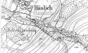 Haselbachtal-Häslich. Meßtischblatt, Sekt. Kamenz, 1883