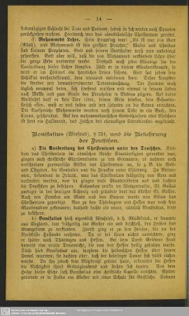 Bonifatius (Winfried), † 754, und die Bekehrung der Deutschen