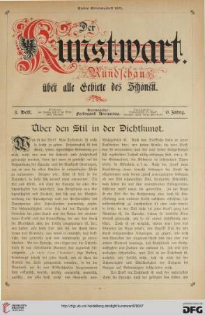 Über den Stil in der Dichtkunst