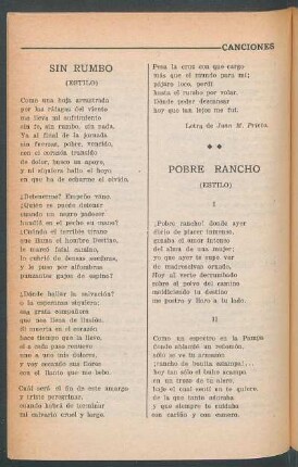 Pobre rancho : (Estilo)