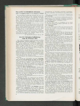 Aus der Ortsausschußsitzung vom 18. Februar 1974