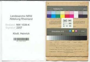 Entnazifizierung Heinrich Klodt , geb. 23.02.1916 (Schlosser)