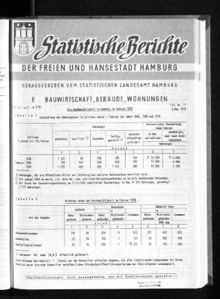 Die Hochbautätigkeit in Hamburg im Februar 1970 : Lfd. Nr. 11