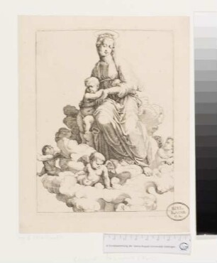 Maria mit Kind auf Wolken