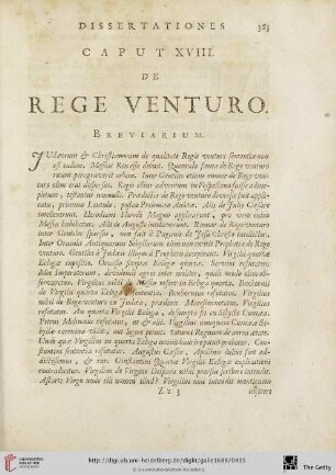 Caput XVIII.: de Rege Venturo