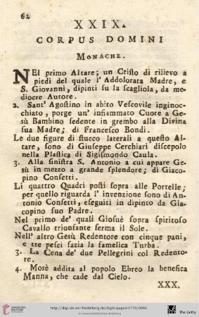 Num. XXIX.: Corpus Domini
