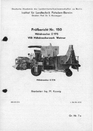 Mähdrescher E 175