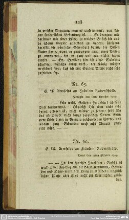 Nr. 65. G. M. Armfeldt an Fräulein Rudenschöld. Perugia den 8ten October 1793