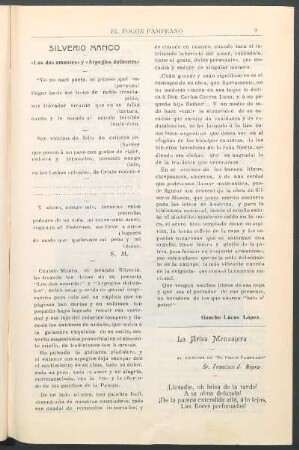 Silverio Manco : "Los dos amantes" y "Arpegios dolientes"