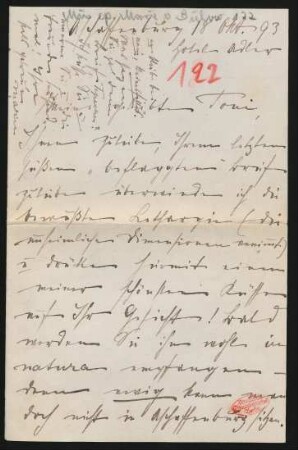 Brief an Toni Petersen : 18.10.1893