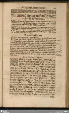 Am ein und zwantzigsten Sontage nach der H. Dreyeinigkeit