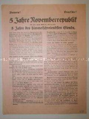 Propagandaflugblatt des Christlich-Sozialen Volksdienstes zu den Wahlkämpfen 1932