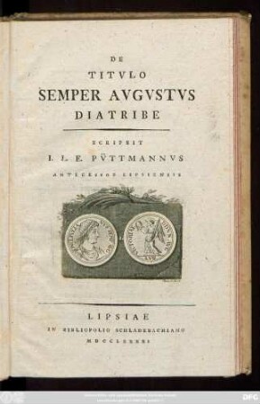 De Titvlo Semper Avgvstvs Diatribe