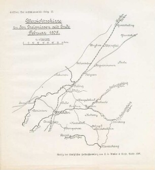 Übersichtsskizze zu den Ereignissen seit Ende Februar 1905