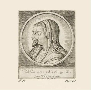 Medaillon Christus und Maria