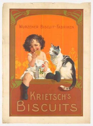 Plakat: Wurzener Biscuit-Fabriken: Krietsch's Biscuit