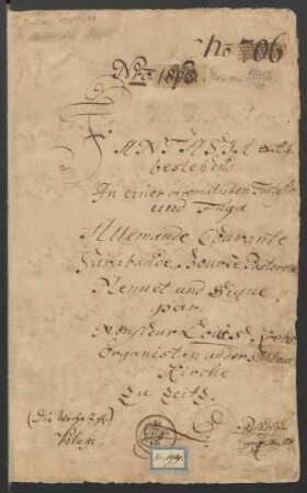 Suiten; org; a-Moll; Krebs-WV 825