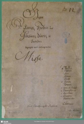 Missa h-Moll BWV 232 I - Mus.2405-D-21 : [Messen, BWV 232 / Ausw.]. - [Stimmen]
