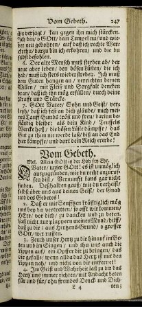 Vom Gebeth.