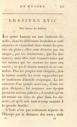 Chapitre XVII. Des moeurs des Indiens