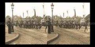 Husaren von der Truppenparade zurückkehrend, Mainz