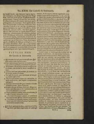 Titulus XXIII. - XLVIII.