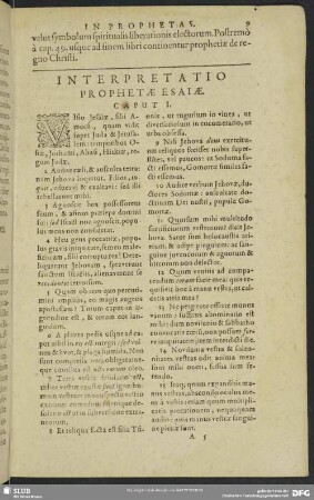 Interpretatio Prophetae Esaiae. Caput I.