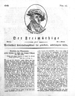 Nro. 23, Montag, den 1. Februar 1808
