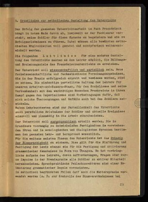 3. Grundlinien zur methodischen Gestaltung des Unterrichts