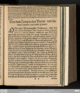 Von dem Lentzen oder Vorjar/ vnd seinem Gewitter/ das ander Capitel.
