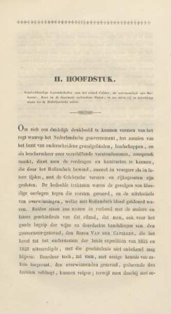 II. Hoofdstuk. Geschiedkundige bijzonderheden van het eiland Celebes, en voornamelijk van Makassar, Boni en de daarmede ...