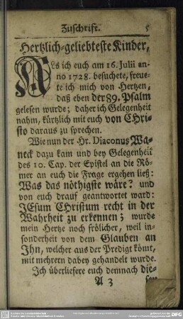 Zuschrift